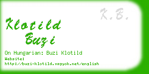 klotild buzi business card